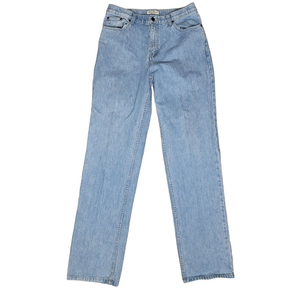 Eddie Bauer light wash 100% cotton vintage style denim jeans size 10 Tall